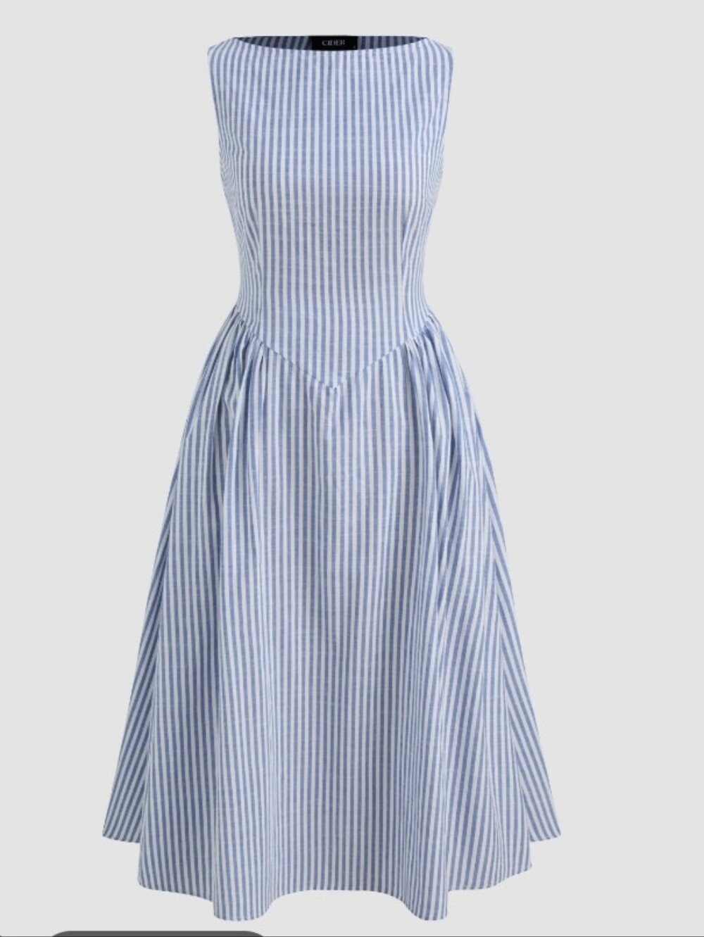 Cider Stripped Wedding Guest Dress Sz S